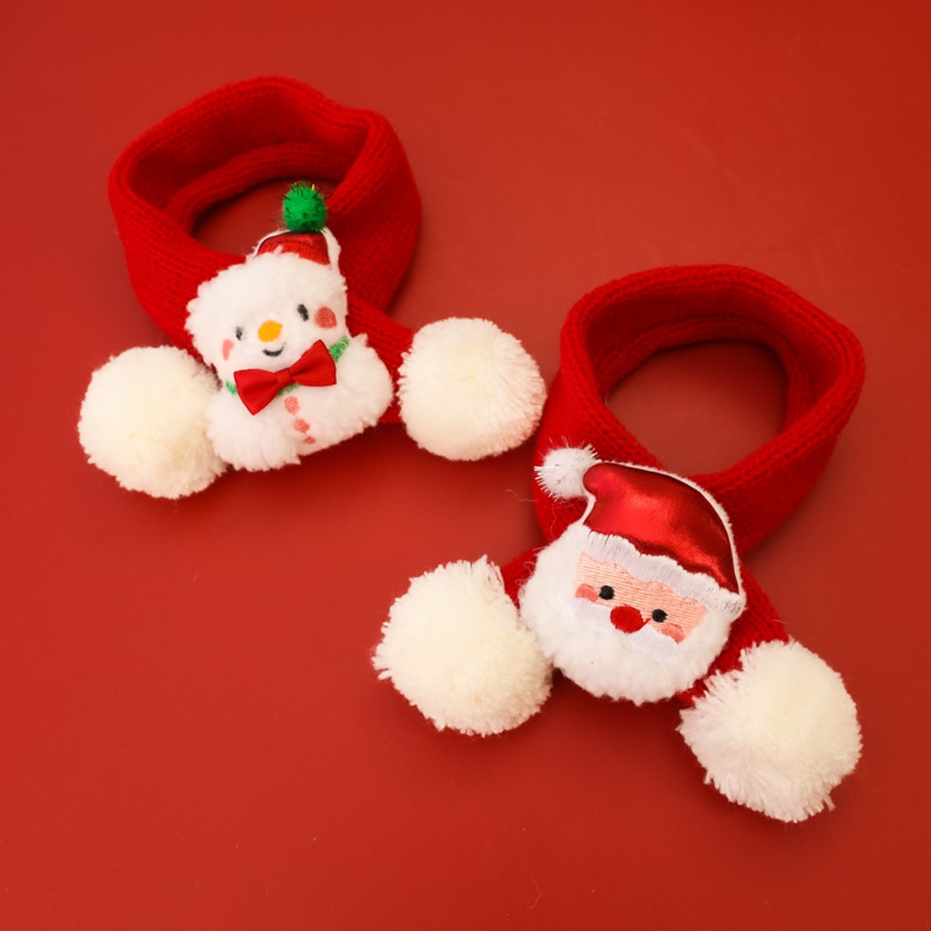 Christmoo - Cartoon Christmas Cat and Dog Neck Scarf