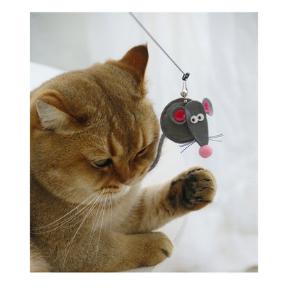 Moo - Felt Cat Teaser Wand