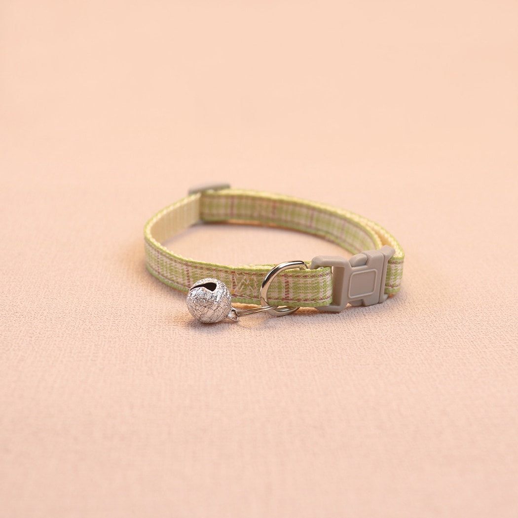 Mokka - Plaid Bell Casual Everyday Cat Collar