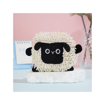 Petkin Shaggy Animal Friend dog toy lying on its side on a white background