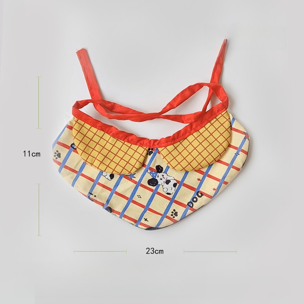Mokka - Cartoon Dog Pattern Bandana Collar and Bib