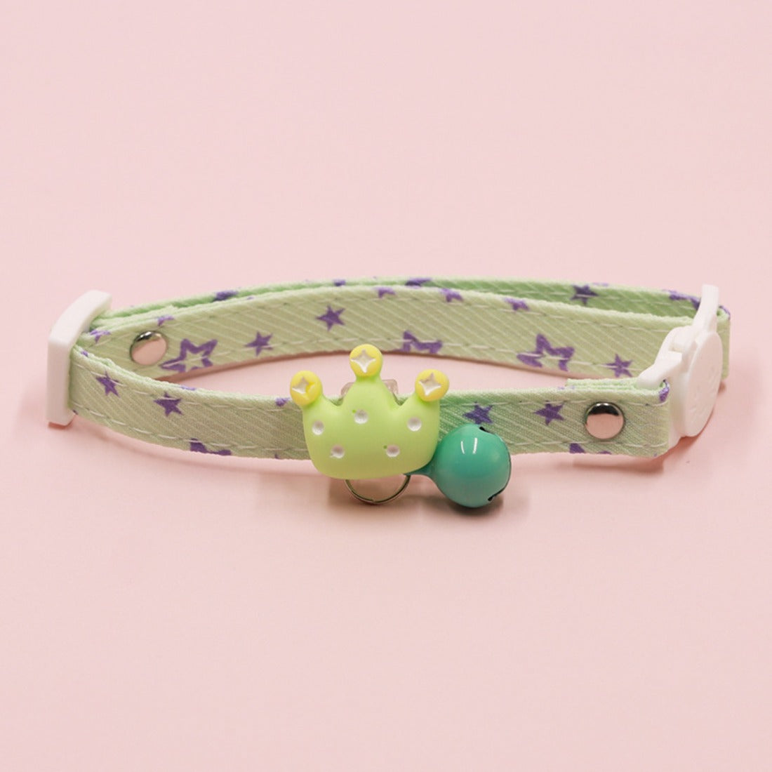 Mokka Crown Charm Breakaway Collar worn by a small dog