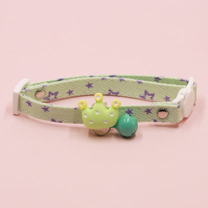 Mokka Crown Charm Breakaway Collar worn by a small dog