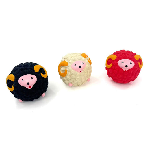 Petkin - Bouncy Ram Rubber Squeaky Toy