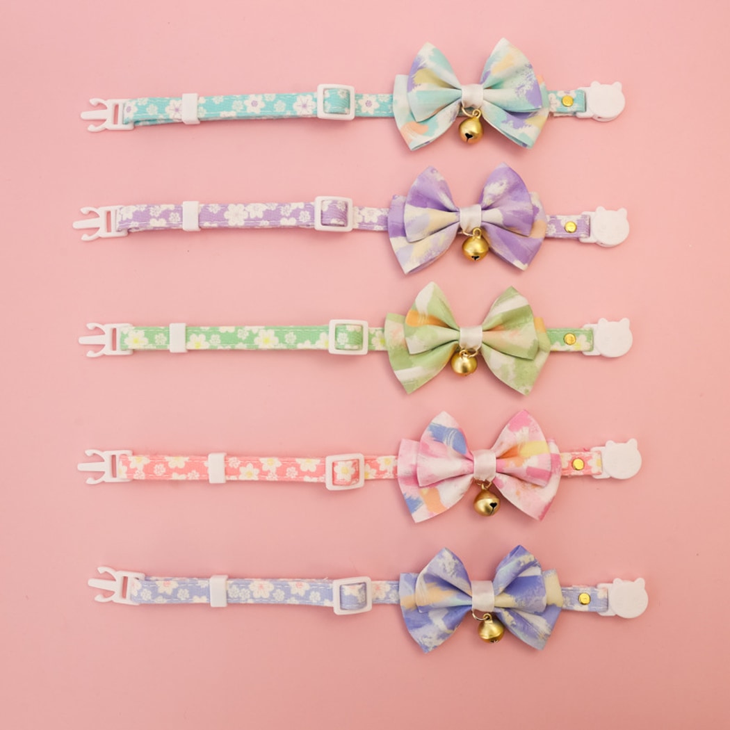 Mokka - Adjustable Bow Tie Bell Pet Cat Collar