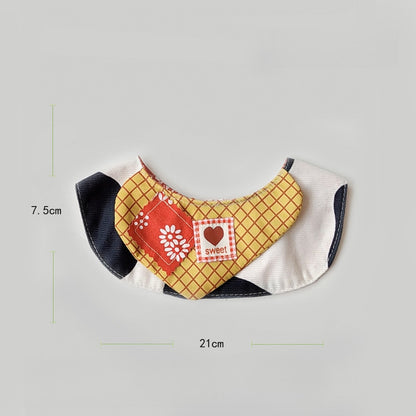 Mokka - Patchwork Plaid and Floral Pet Bib