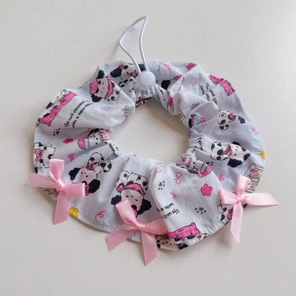 Mokka - Ruched Patterned Bow Pet Neckwear