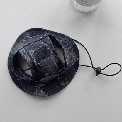 Ozzie -  Denim Plaid Pet Hat