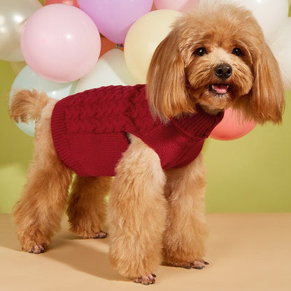 Ozzie - Cable Knit Pullover Dog Sweater Vest