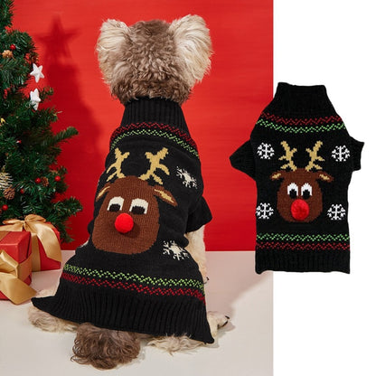 Christmoo - Festive Red Nose Reindeer Christmas Dog Sweater