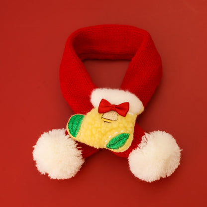 Christmoo - Cartoon Christmas Cat and Dog Neck Scarf