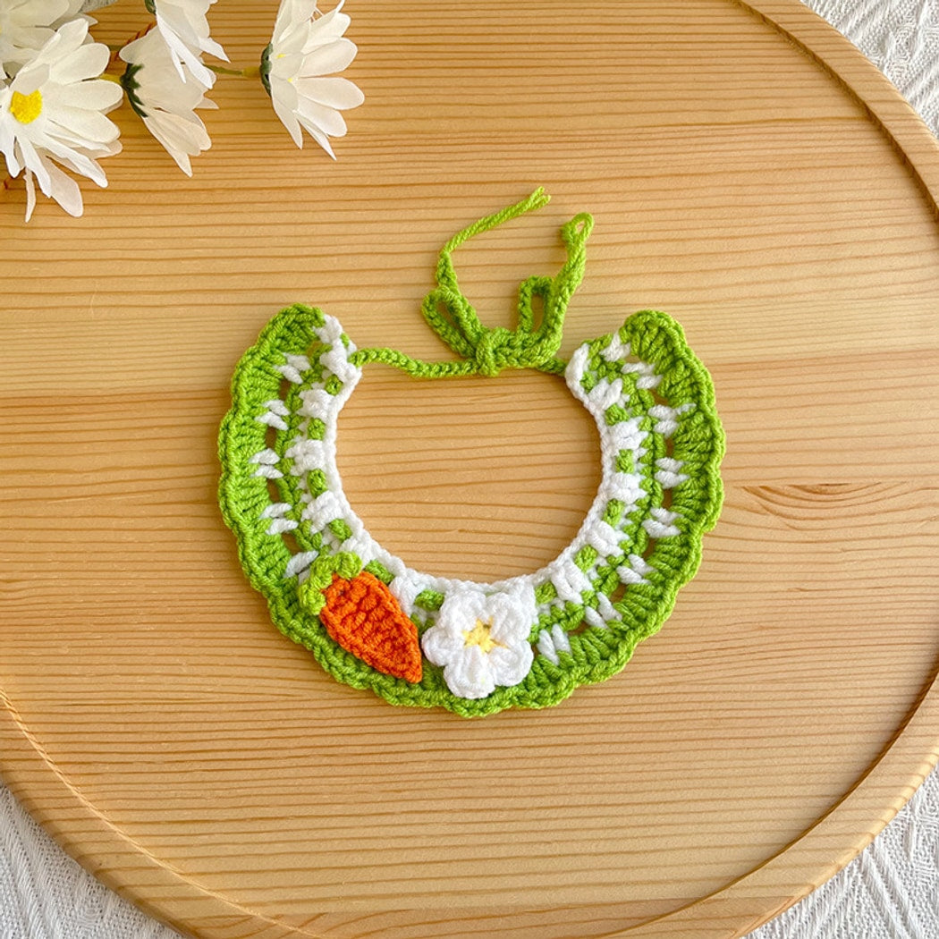 Mokka - Sweet Floral Tie Strap Cat Collar