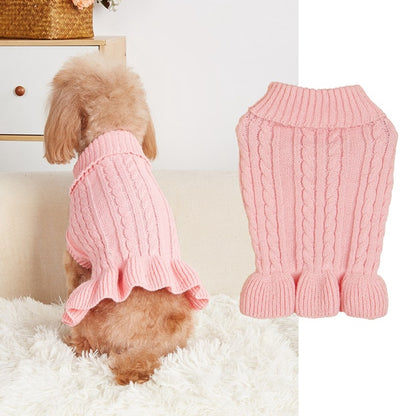 Ozzie - Turn-Down Ruffle Hem Pet Dress