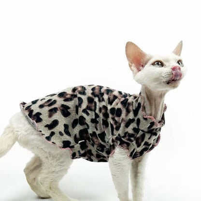 Ozzie - Sleeveless Leopard Print Casual Cat Dress