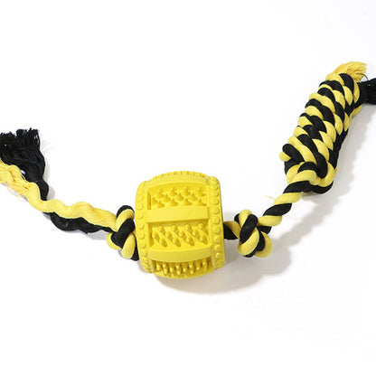 Petkin durable rope and rubber chew toy designed for dog play