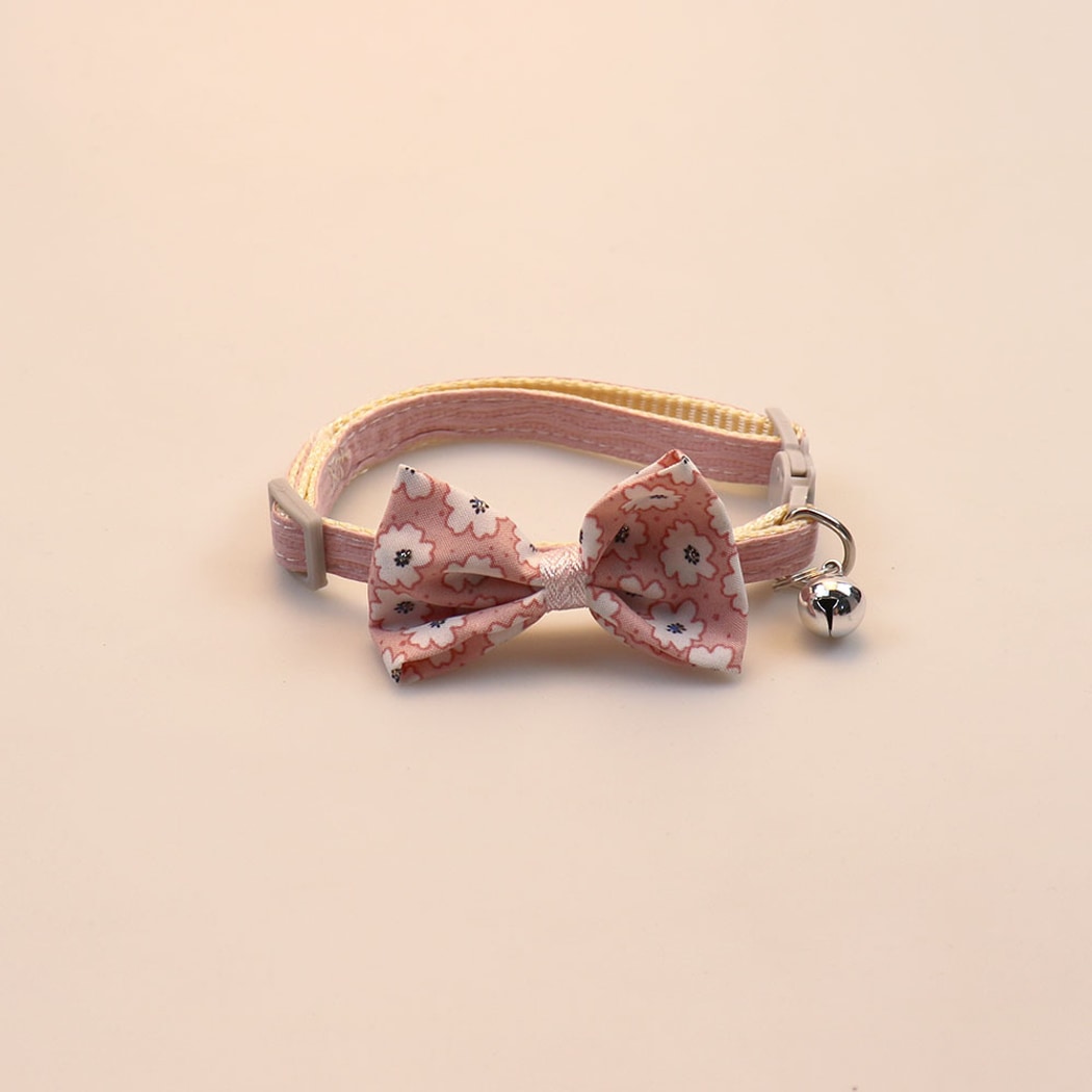 Mokka - Elegant Floral Bow Detail Cat Collar