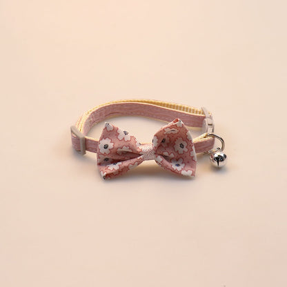 Mokka - Elegant Floral Bow Detail Cat Collar