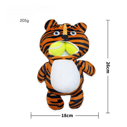 Petkin - Animal Print Plush Squeaky Dog Toy