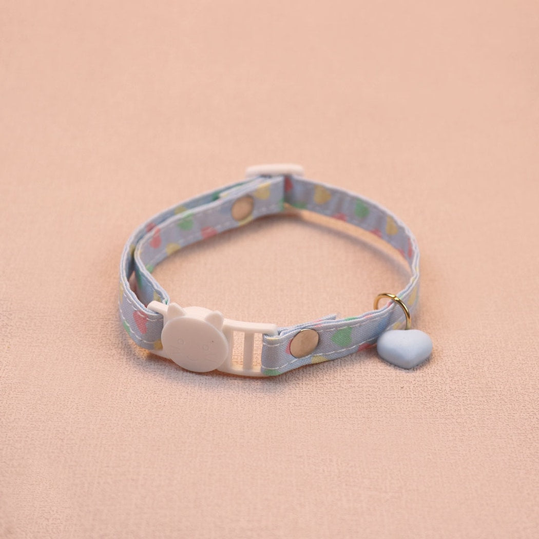 Mokka - Cute Pastel Heart Print Cat Collar
