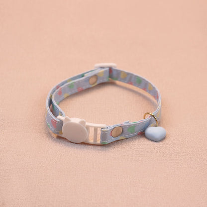 Mokka - Cute Pastel Heart Print Cat Collar