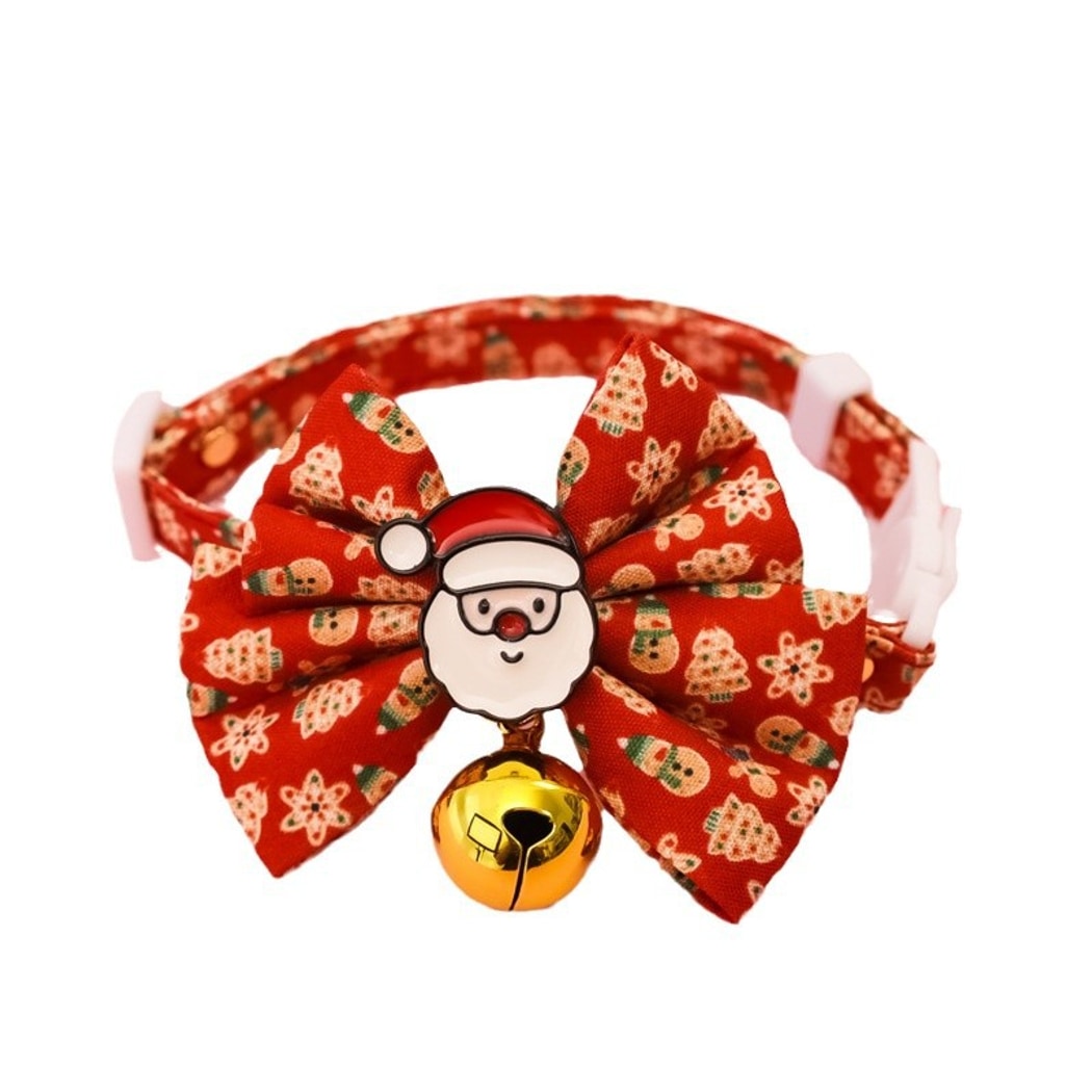 Christmoo - Christmas Cat Collar with Bell Bow Collar