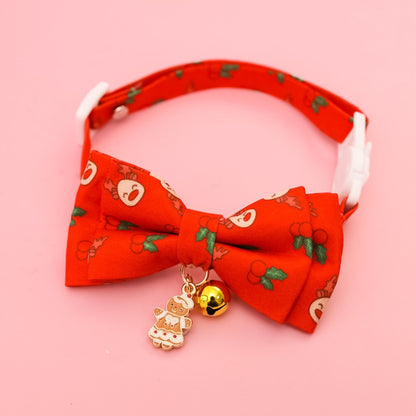 Christmoo - Christmas Bow Bell Adjustable Cat Collar