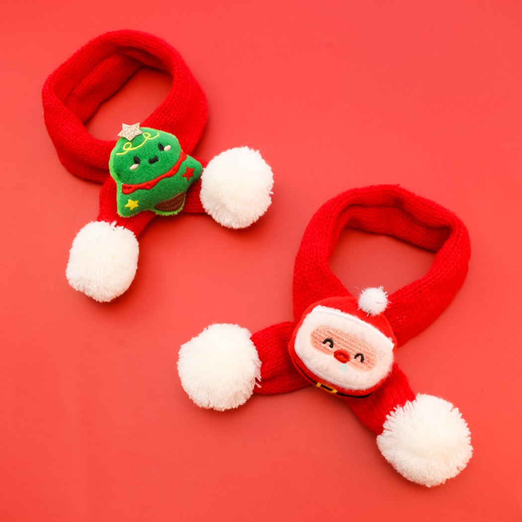 Christmoo - Cartoon Christmas Knit Pet Scarf