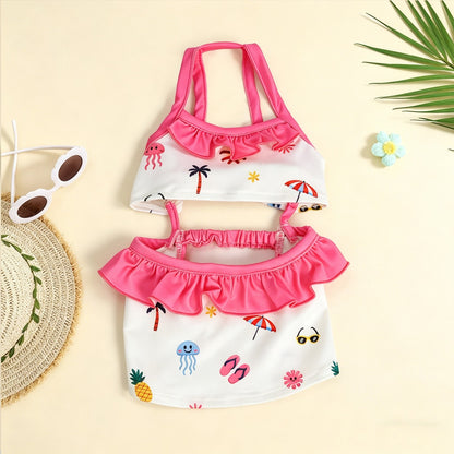 Ozzie - Cartoon Print Split Style Dog Swimsuit