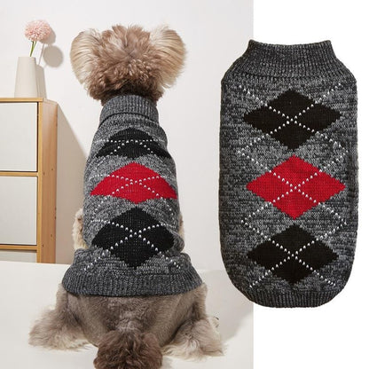 Ozzie - Color Block High Neck Dog Sweater