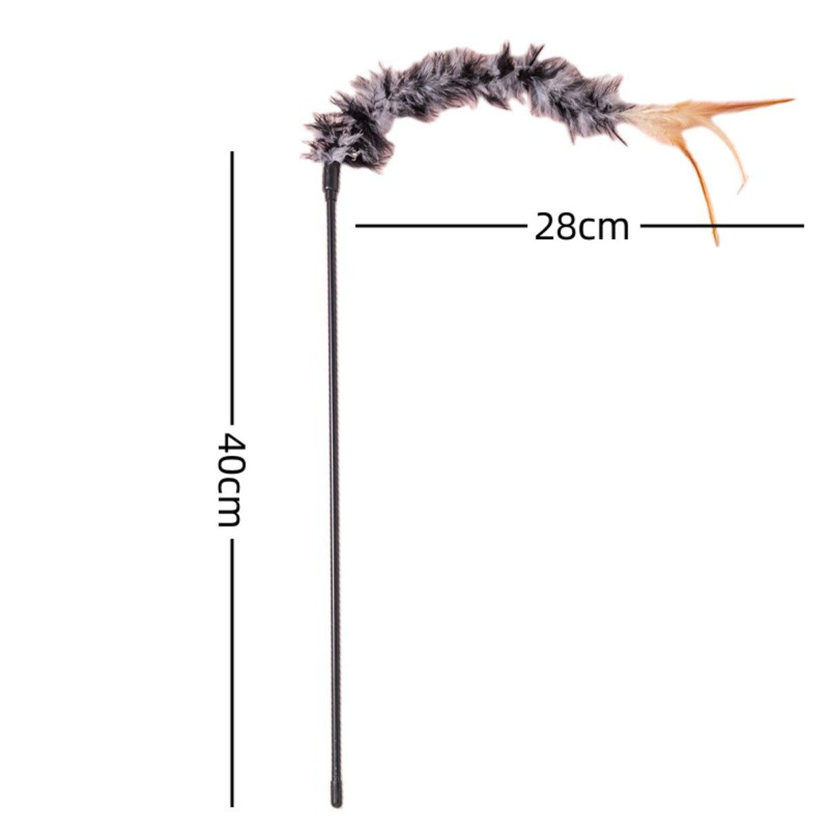 Moo - Fuzzy Tail Cat Teaser Wand