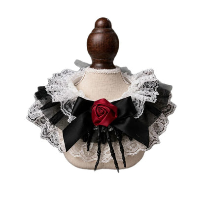 Mokka - Halloween Rose Lace-Look Pet Neckwear
