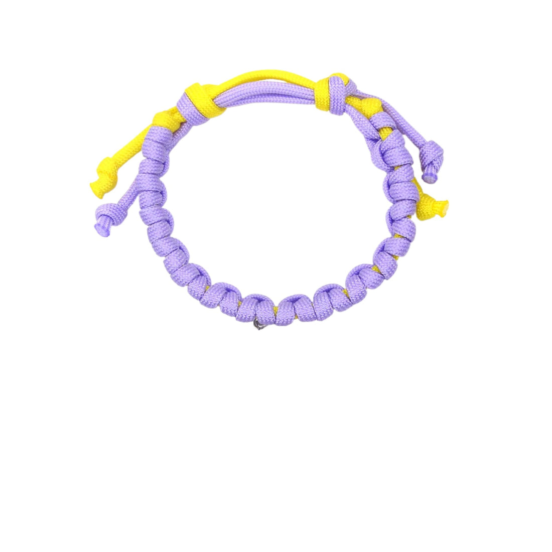 Mokka colourful cord cat collar wrapped in a circle showing full pattern
