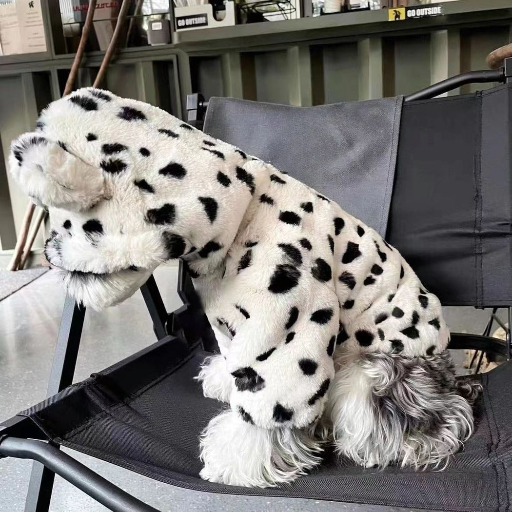 Ozzie - Spot Print Hooded Pet Coat