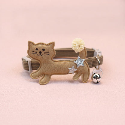 Mokka - Cute Cat Decoration Solid Pet Collar