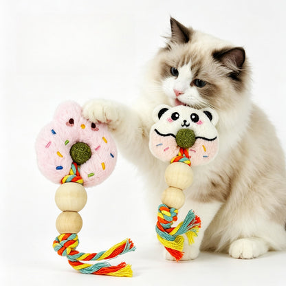 Moo - Plush Character Face Ball Accent Cat Toy