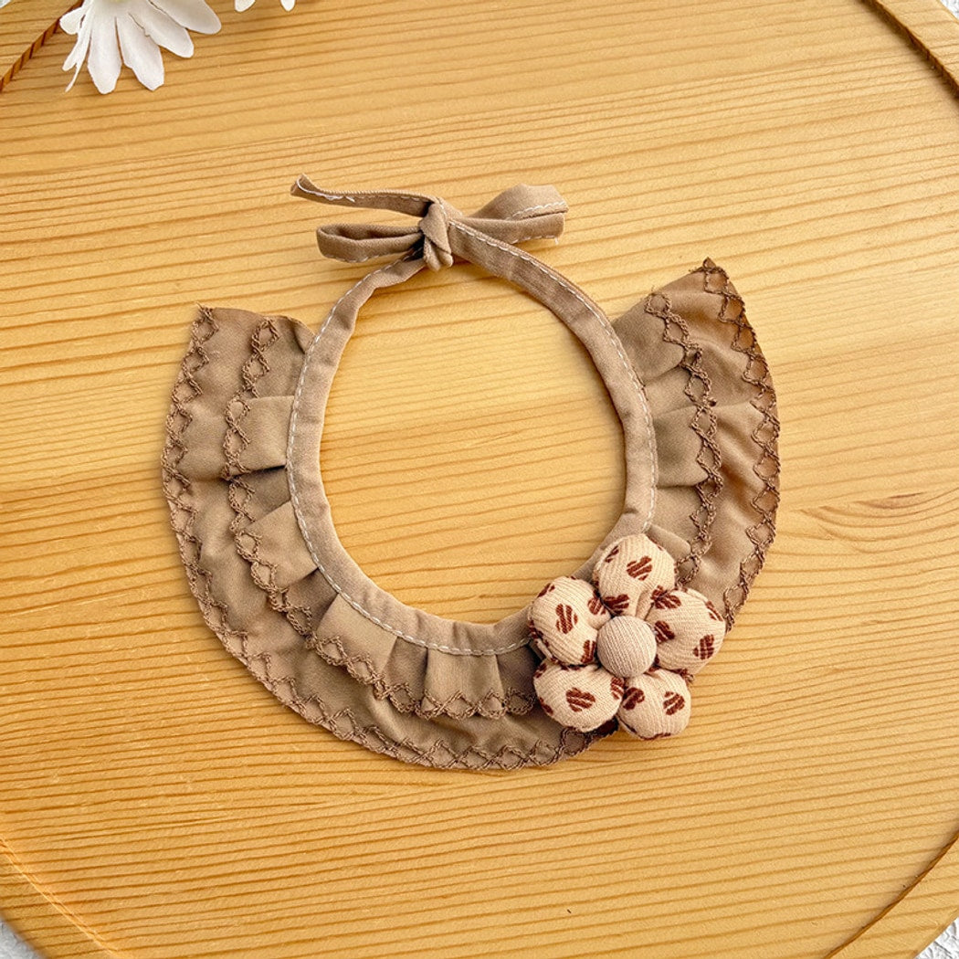 Mokka - Ruffled Flower Accent Cat Collar