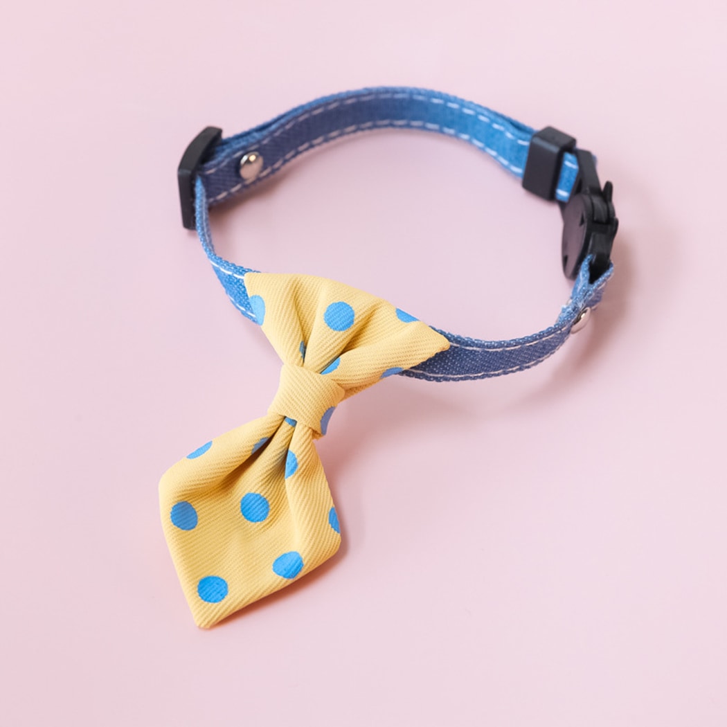 Mokka - British Style Polka Dot Bell Cat Collar