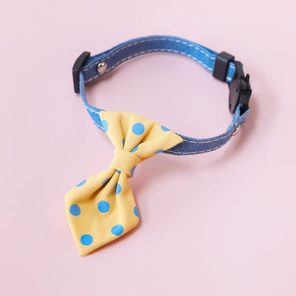 Mokka - British Style Polka Dot Bell Cat Collar