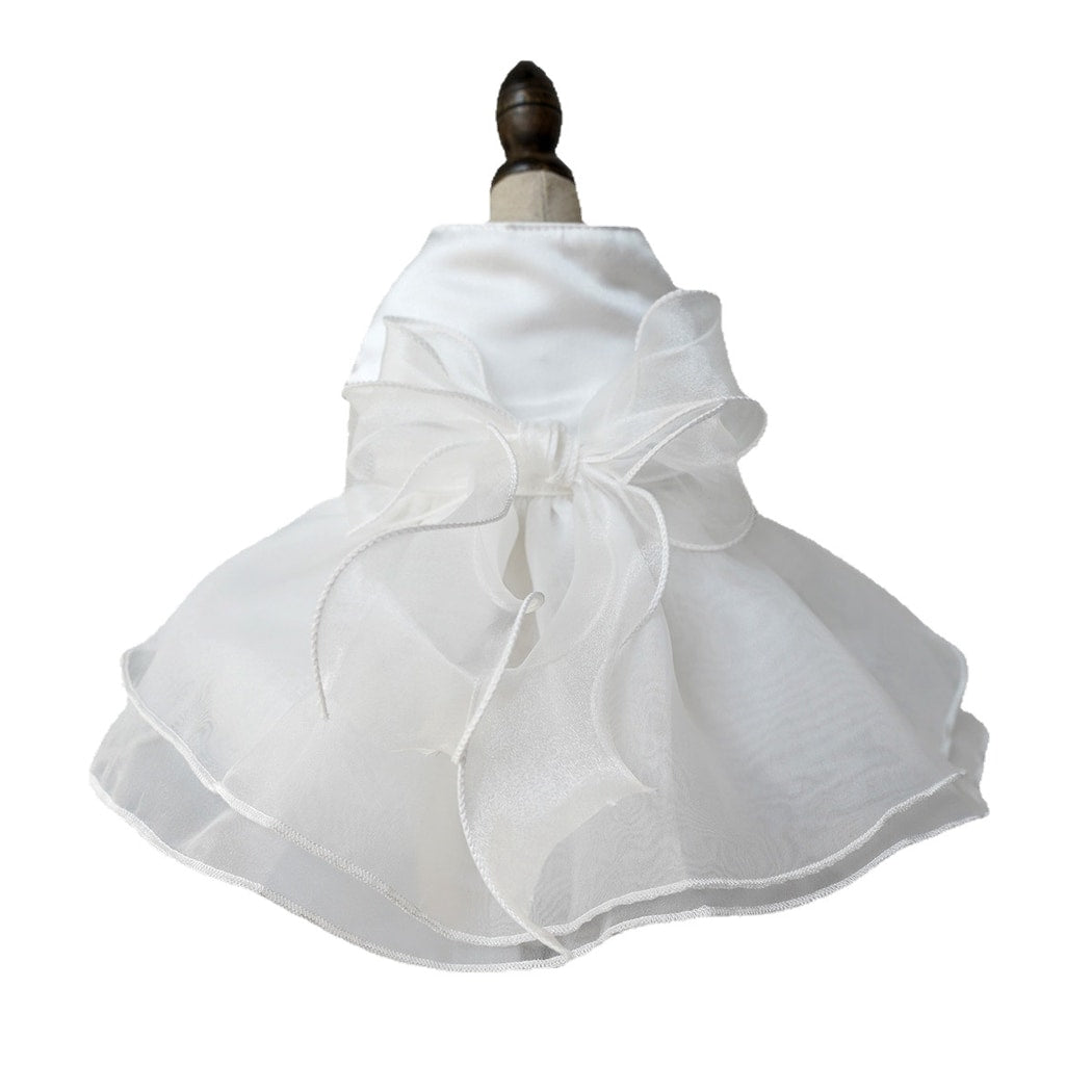 Ozzie - Elegant Layered Bow Detail Pet Formal Dress
