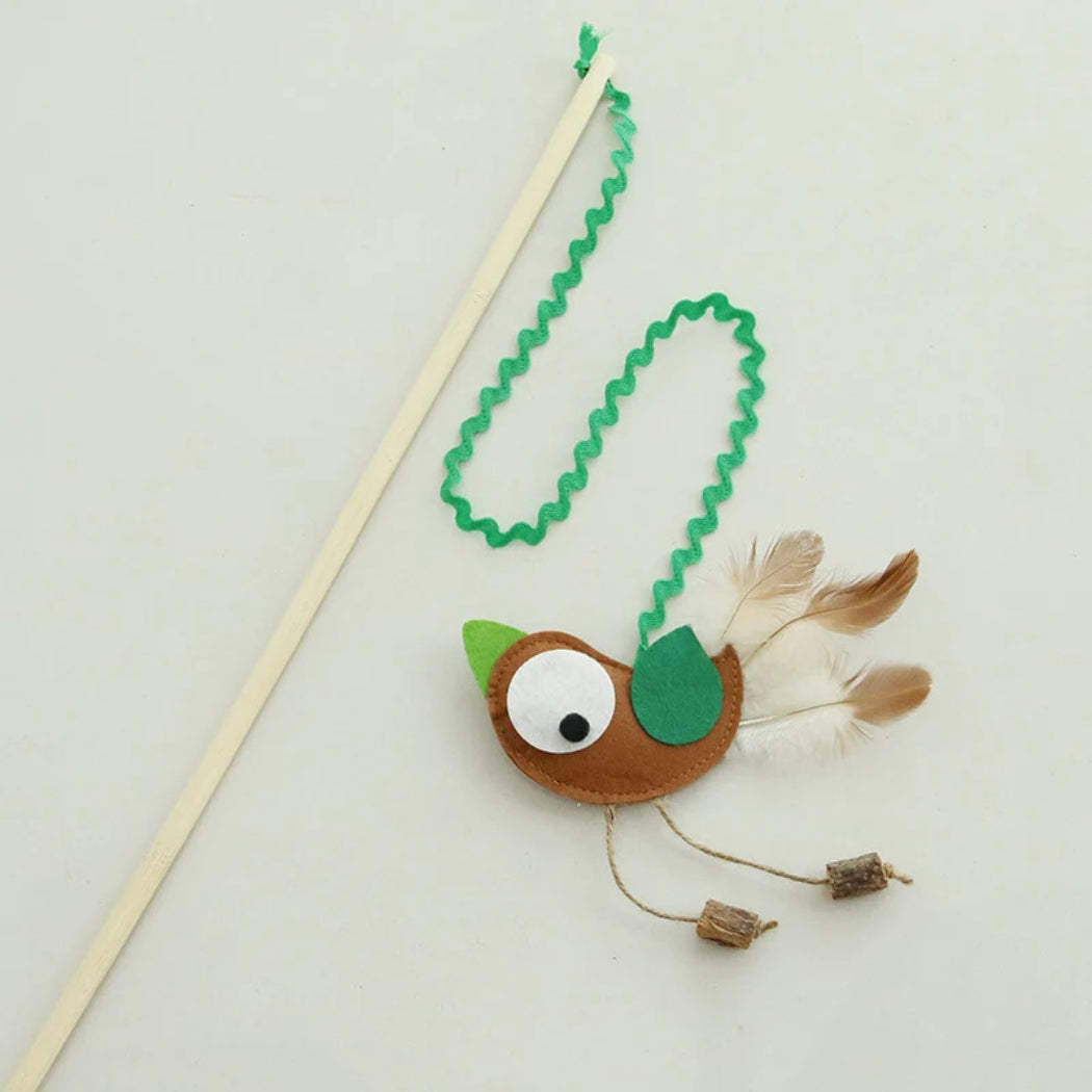 Petkin - Bird Feather Cat Teaser Wand