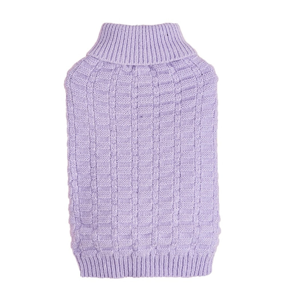 Ozzie - High Neck Solid Color Pet Sweater Top