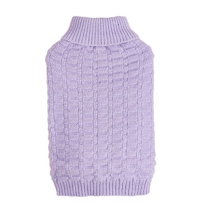 Ozzie - High Neck Solid Color Pet Sweater Top