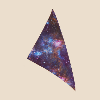 Furbud Galaxy Print Bandana with deep blue and purple galaxy pattern