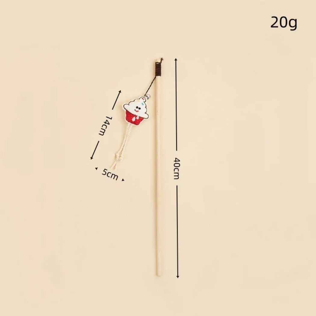 Moo - Food-Shaped Charm Cat Teaser Wand