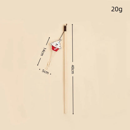 Moo - Food-Shaped Charm Cat Teaser Wand
