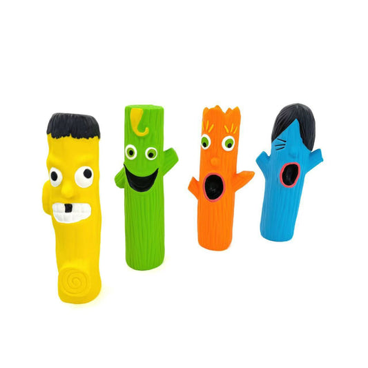Petkin – Funny Face Squeaky Rubber Dog Toys