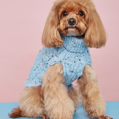 Ozzie - Cable Knit High Neck Dog Sweater Apparel