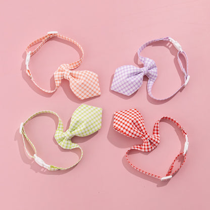 Mokka - Gingham Tie Neck Accessory Cat Collar