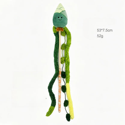 Moo - Playful Vegetable Theme Cat Wand Toy