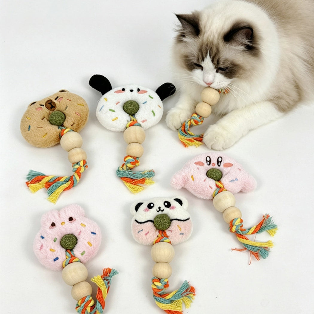 Moo - Plush Character Face Ball Accent Cat Toy